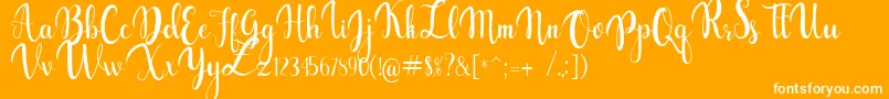 gabylia Font – White Fonts on Orange Background