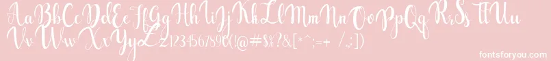 gabylia Font – White Fonts on Pink Background