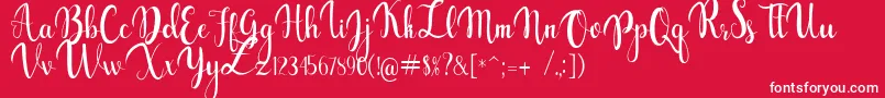 gabylia Font – White Fonts on Red Background