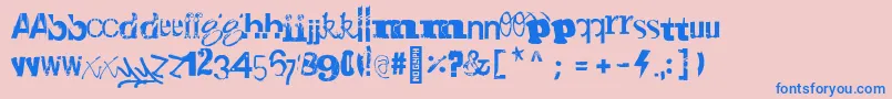 Шрифт Gadetyper Regular – синие шрифты на розовом фоне