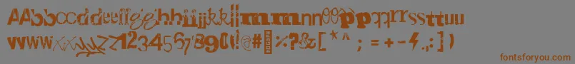 Gadetyper Regular Font – Brown Fonts on Gray Background