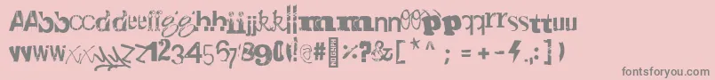 Police Gadetyper Regular – polices grises sur fond rose
