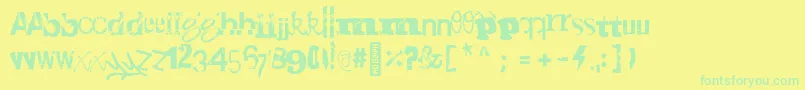 En savoir plus sur la police Gadetyper Regular Police Gadetyper Regular – polices vertes sur fond jaune