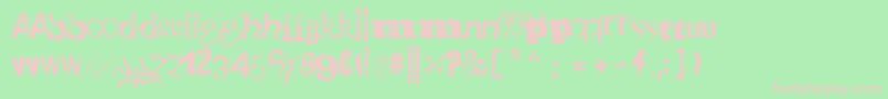 fuente Gadetyper Regular – Fuentes Rosadas Sobre Fondo Verde