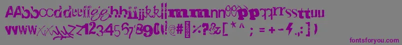 Gadetyper Regular Font – Purple Fonts on Gray Background