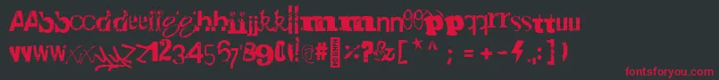 Gadetyper Regular Font – Red Fonts on Black Background