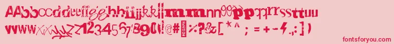 Gadetyper Regular Font – Red Fonts on Pink Background