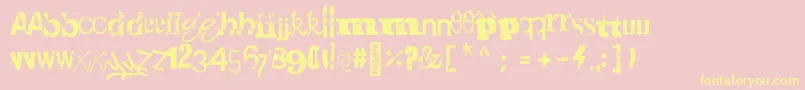 Gadetyper Regular Font – Yellow Fonts on Pink Background