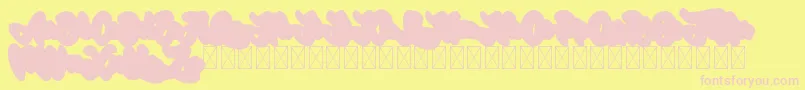 Gadimon Extrude Font – Pink Fonts on Yellow Background