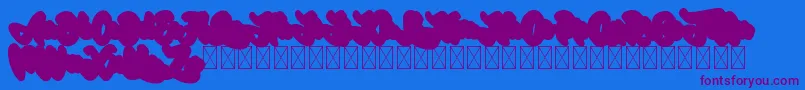 Police Gadimon Extrude – polices violettes sur fond bleu