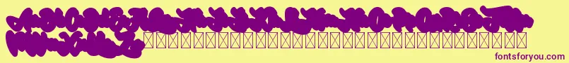 Gadimon Extrude Font – Purple Fonts on Yellow Background