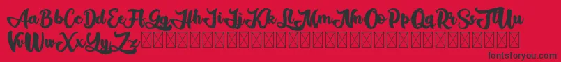 Gadimon Font – Black Fonts on Red Background