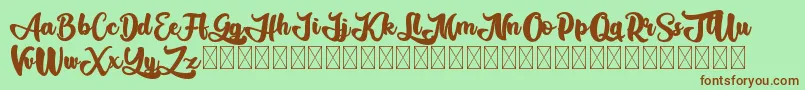 Gadimon Font – Brown Fonts on Green Background