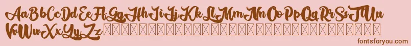 Gadimon Font – Brown Fonts on Pink Background