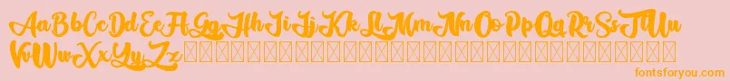 Gadimon Font – Orange Fonts on Pink Background