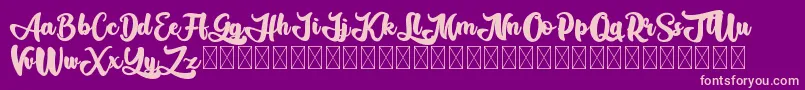 Gadimon Font – Pink Fonts on Purple Background