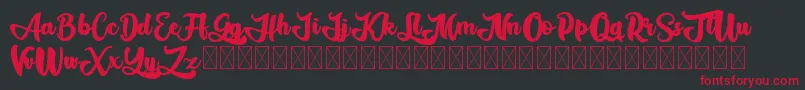 Gadimon Font – Red Fonts on Black Background