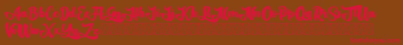 Gadimon Font – Red Fonts on Brown Background