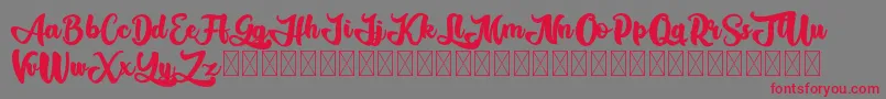 Gadimon Font – Red Fonts on Gray Background