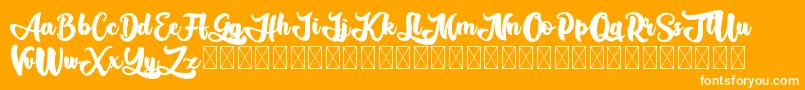 Gadimon Font – White Fonts on Orange Background