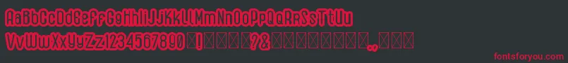GadreyShadow Font – Red Fonts on Black Background