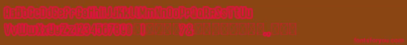 GadreyShadow Font – Red Fonts on Brown Background