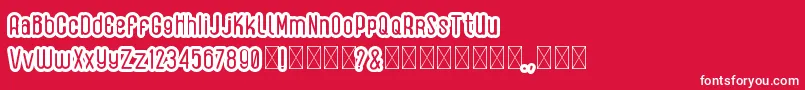 GadreyShadow Font – White Fonts on Red Background