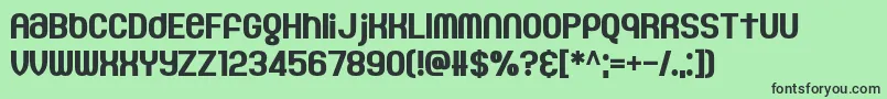 Шрифт GaeilgeKids – чёрные шрифты на зелёном фоне