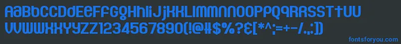 Шрифт GaeilgeKids – синие шрифты на чёрном фоне