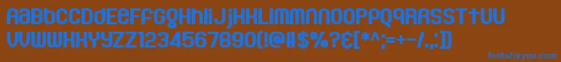 Шрифт GaeilgeKids – синие шрифты на коричневом фоне