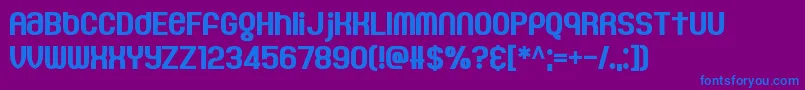 GaeilgeKids-Schriftart – Blaue Schriften auf violettem Hintergrund