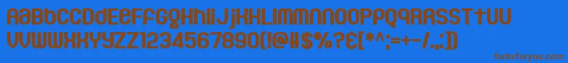 Шрифт GaeilgeKids – коричневые шрифты на синем фоне