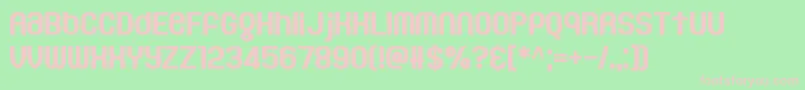 GaeilgeKids-fontti – vaaleanpunaiset fontit vihreällä taustalla