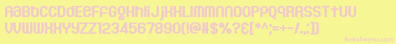 GaeilgeKids Font – Pink Fonts on Yellow Background