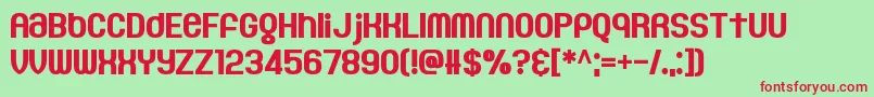 GaeilgeKids-Schriftart – Rote Schriften auf grünem Hintergrund