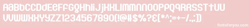 GaeilgeKids-fontti – valkoiset fontit vaaleanpunaisella taustalla