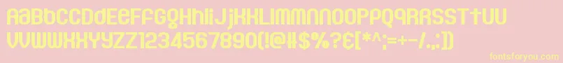 GaeilgeKids Font – Yellow Fonts on Pink Background