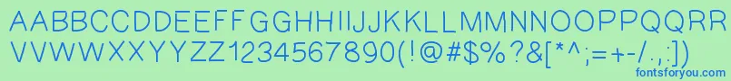GAEL427 Font – Blue Fonts on Green Background