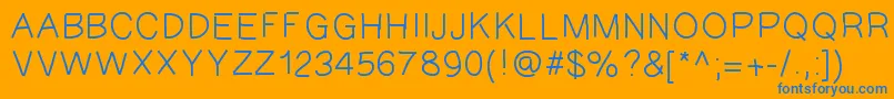 GAEL427 Font – Blue Fonts on Orange Background