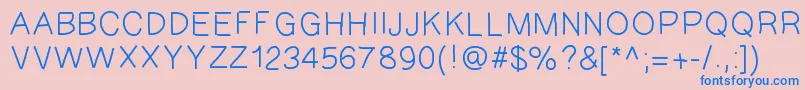 フォントGAEL427 – ピンクの背景に青い文字