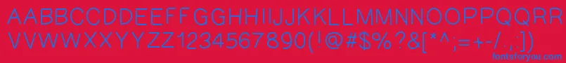 GAEL427 Font – Blue Fonts on Red Background