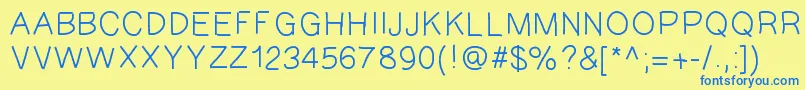 GAEL427 Font – Blue Fonts on Yellow Background