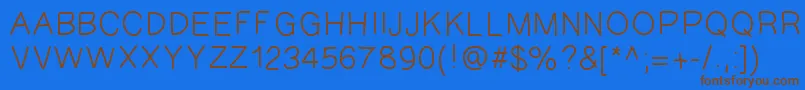 Czcionka GAEL427 – brązowe czcionki na niebieskim tle