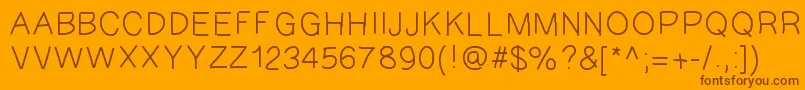 GAEL427 Font – Brown Fonts on Orange Background