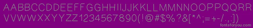 フォントGAEL427 – 紫の背景に灰色の文字
