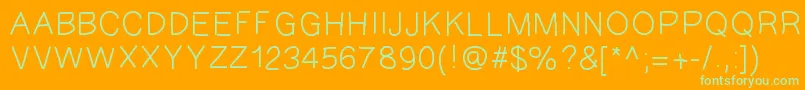 GAEL427 Font – Green Fonts on Orange Background