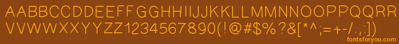 GAEL427 Font – Orange Fonts on Brown Background