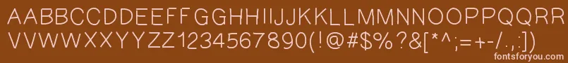 GAEL427 Font – Pink Fonts on Brown Background