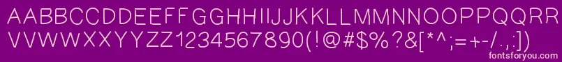 GAEL427 Font – Pink Fonts on Purple Background