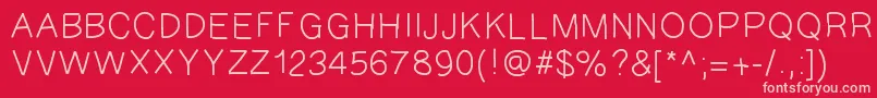 GAEL427 Font – Pink Fonts on Red Background